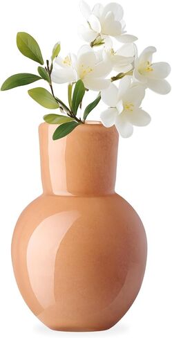 Torre & Tagus 4" Mouth Blown Art Glass Vase for Flowers - Opaque White Small Table Vase & Handmade Small White Accent for Modern Home Decor, Neutral Bud Vases as Decorative Shelf Decor or Wedding in Saudi Arabia