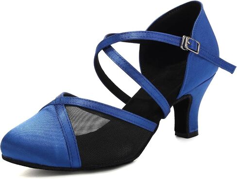 Women Ballroom Dance Shoes Closed Toe Latin Salsa Performance Dancing Shoes Low Heel in Saudi Arabia