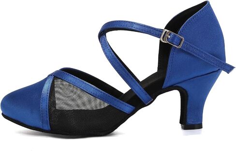 Women Ballroom Dance Shoes Closed Toe Latin Salsa Performance Dancing Shoes Low Heel in Saudi Arabia