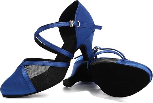 Women Ballroom Dance Shoes Closed Toe Latin Salsa Performance Dancing Shoes Low Heel in Saudi Arabia