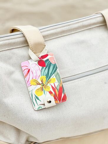 ban.do Getaway Suitcase Tag for Travel, Durable Vegan Leather Luggage Identifier, Miss You Already in Saudi Arabia