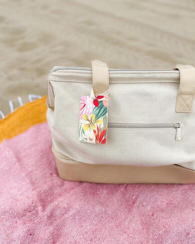 ban.do Getaway Suitcase Tag for Travel, Durable Vegan Leather Luggage Identifier, Miss You Already in Saudi Arabia