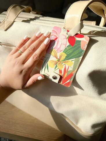 ban.do Getaway Suitcase Tag for Travel, Durable Vegan Leather Luggage Identifier, Miss You Already in Saudi Arabia