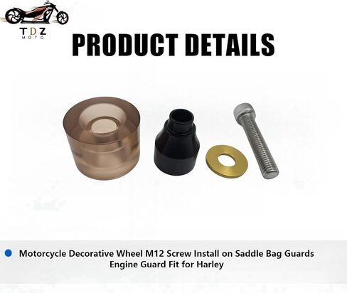 TDZ Motorcycle Decorative Wheel Install on 1-1/4" Engine Saddlebag Guard for Harley & Any Other Brand 1.25" Crash bar, Violet Wheel in Saudi Arabia