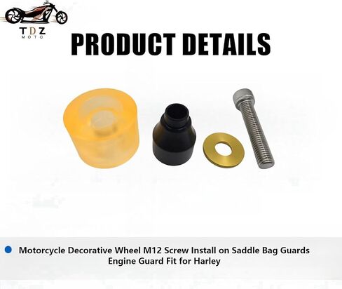 TDZ Motorcycle Decorative Wheel Install on 1-1/4" Engine Saddlebag Guard for Harley & Any Other Brand 1.25" Crash bar, Violet Wheel in Saudi Arabia