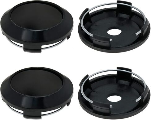63mm Wheel Rim Hub Center Covers Center Caps Replacement 60mm Lug to Lug (Black) - 4Pcs in Saudi Arabia