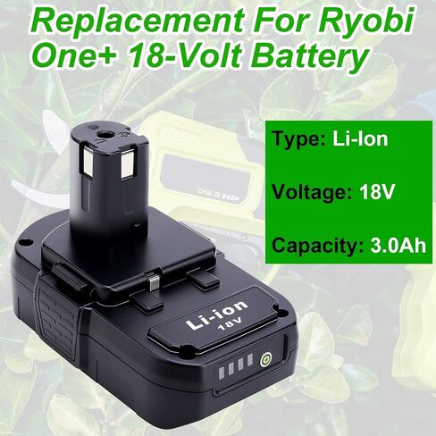 تم ترقيته بديل 3000 مللي أمبير في الساعة لبطارية Ryobi 18V 2Pack ، متوافقة مع Ryobi 18V One+ بطارية P103 P102 P107 P108 P109 P122 18 فولت أدوات الطاقة اللاسلكية in Saudi Arabia