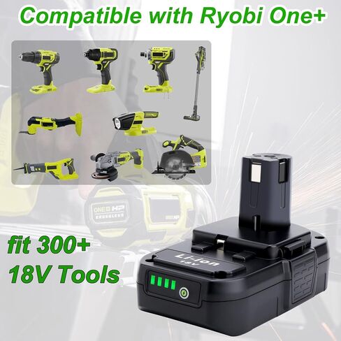 تم ترقيته بديل 3000 مللي أمبير في الساعة لبطارية Ryobi 18V 2Pack ، متوافقة مع Ryobi 18V One+ بطارية P103 P102 P107 P108 P109 P122 18 فولت أدوات الطاقة اللاسلكية in Saudi Arabia