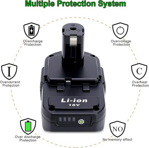 تم ترقيته بديل 3000 مللي أمبير في الساعة لبطارية Ryobi 18V 2Pack ، متوافقة مع Ryobi 18V One+ بطارية P103 P102 P107 P108 P109 P122 18 فولت أدوات الطاقة اللاسلكية in Saudi Arabia