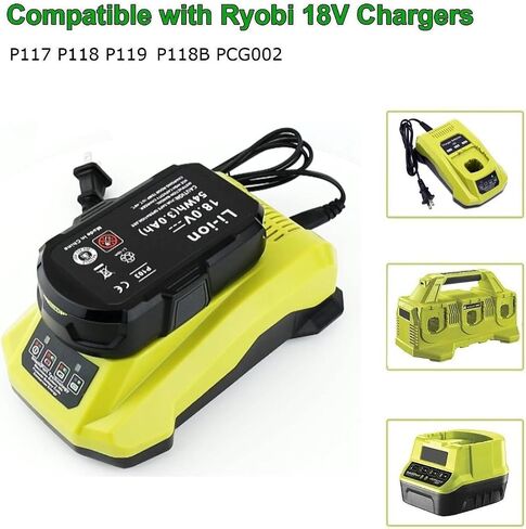 تم ترقيته بديل 3000 مللي أمبير في الساعة لبطارية Ryobi 18V 2Pack ، متوافقة مع Ryobi 18V One+ بطارية P103 P102 P107 P108 P109 P122 18 فولت أدوات الطاقة اللاسلكية in Saudi Arabia