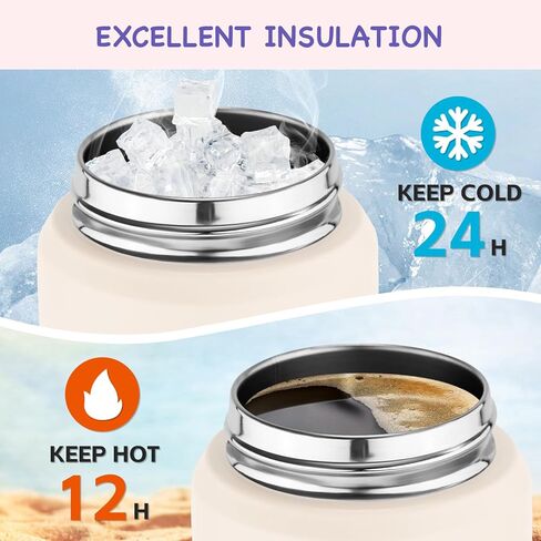 زجاجة مياه معزولة للأطفال سعة 12 أونصة، كوب للأطفال الصغار مقاوم للتسرب مع أغطية بماصة، زجاجات مياه للأطفال للأولاد والبنات في المدارس، زجاجة معزولة بالفراغ من الفولاذ المقاوم للصدأ للأطفال، خالية من مادة BPA، أزرق محيطي in Kuwait