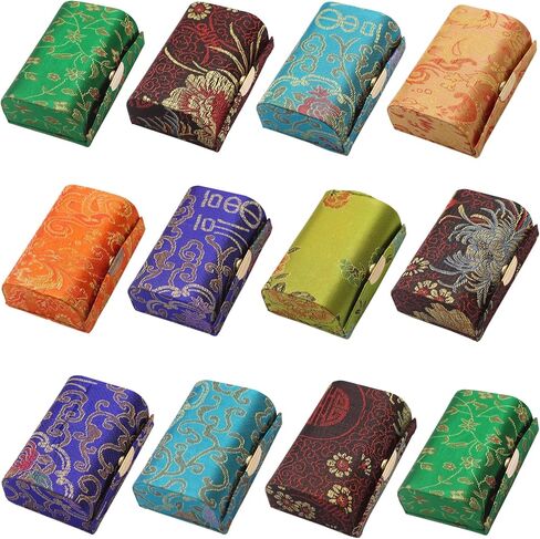 MIAO JIN Lipstick Case with Mirror Lipstick Holder Storage Box Mini Portable Double Branch Floral Jewelry Cosmetic Case PACK OF 4, Random color in Saudi Arabia