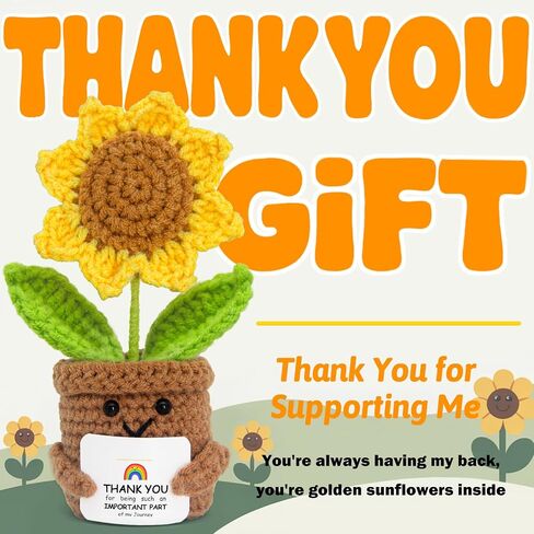 Sunflower Mom Gifts from Daughter Son, Crochet Sunflowers Birthday Gifts for Women Mothers Grandma Birthday Gift Moms Thank You Gift for 30th 40th 50th 60th Birth Party Office Home Decor in Saudi Arabia