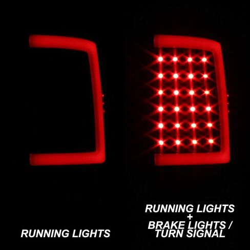 AKKON - لعام 2013-18 Dodge RAM [Model LED Stock فقط] LED كامل LED أثناء النهار تشغيل مصباح المصباح الأضواء ذيل حمراء الإسكان in Saudi Arabia
