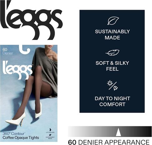 L'eggs Women's 360 Degree Opaque Contour Shaping Tights for Sculpted Style and Comfort in Saudi Arabia