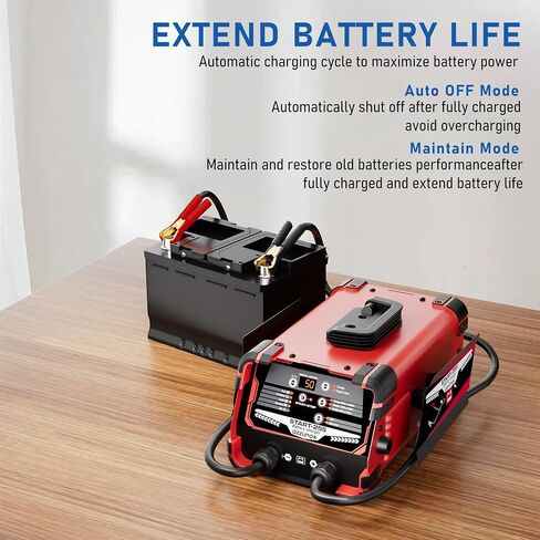 شاحن بطارية محترف 30-AMP ، شاحن السيارات 12 فولت 24V ، 130 amps محاكمة ، شاحن الشاحن ذكي بصيرة ، مثالية لسيارات الدراجات النارية شاحنات البحرية والمزيد in Kuwait
