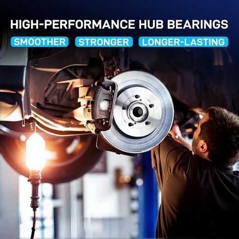 Front 4WD/AWD Wheel Bearing مناسبة لـ 4x4 ​​Chevy Silverado 1500 Tahoe GMC Sierra 1500 Cadillac Escalade ESV Ext Chevrolet 1999-2007 Wheel Wheel and Assembly مجموعة مع ABS 3 Bolt Flange 6 Lug 5150366 in Kuwait