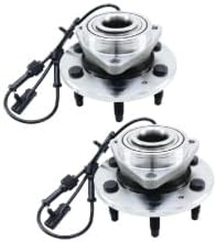 Front 4WD/AWD Wheel Bearing مناسبة لـ 4x4 ​​Chevy Silverado 1500 Tahoe GMC Sierra 1500 Cadillac Escalade ESV Ext Chevrolet 1999-2007 Wheel Wheel and Assembly مجموعة مع ABS 3 Bolt Flange 6 Lug 5150366 in Kuwait