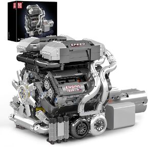 Mould King 10204 V8 Engine Building Blocks Sets, V8 Engine Model kit That Run, Build Your Own STEM Model Mini Engine, 8-Cylinder FE Car Engine Building Engineering Toys for Kids/Adults(750+PCS) in Kuwait
