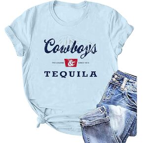 Western Cowboy Shirts Vintage Graphic Tees for Women Cowgirl Country Music Concert Tshirts Funny Retro Rodeo Shirt in Kuwait