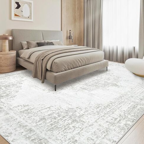 5x7 Area Rugs for Living Room: Washable Rug Vintage Retro Rugs with Non-Slip Backing Low Pile Indoor Carpet for Bedroom Dining Room Home Office (Beige, 5' x 7') in Saudi Arabia