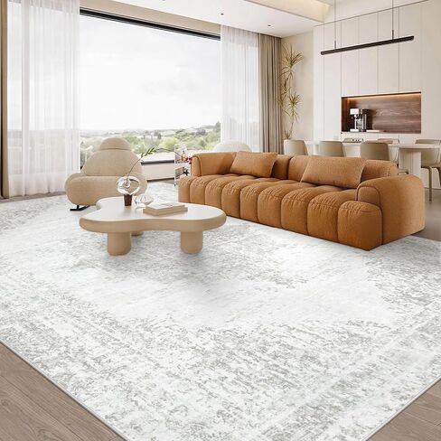 5x7 Area Rugs for Living Room: Washable Rug Vintage Retro Rugs with Non-Slip Backing Low Pile Indoor Carpet for Bedroom Dining Room Home Office (Beige, 5' x 7') in Saudi Arabia