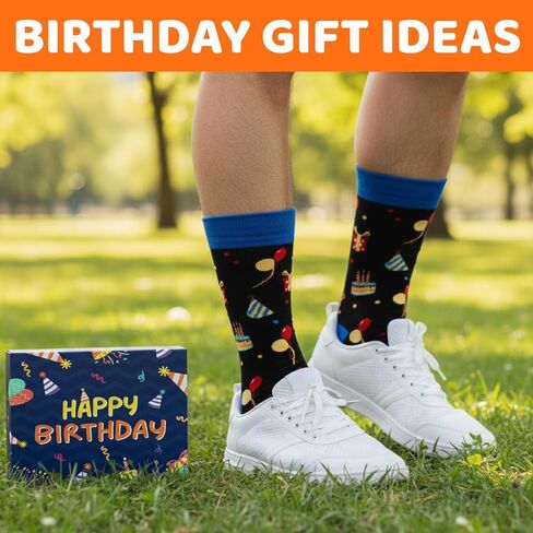 HAPPYPOP Birthday Gifts for Men - Socks for Teen Boys, Birthday Gifts for Dad, Husband, Brother, Uncle in Saudi Arabia