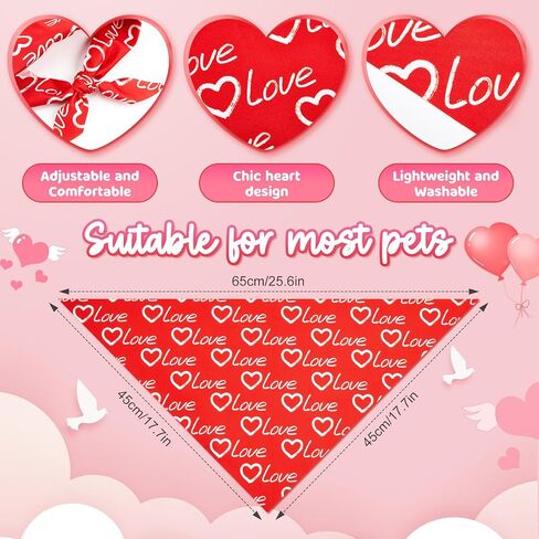 100 قطعة St. Patricks Day Dog Bandanas Bulk Easter Bandanas for Dogs Shamrock Heart Bunny Holiday Festival Triangle Triangle Pibs for small large party party (25.6 × 17.7 × 17.7) in Kuwait