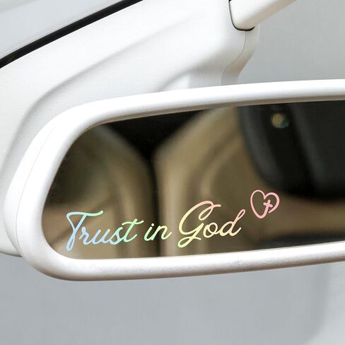 3X Drive Safe I Love You Car Mirror Decal, Rearview Mirror Decal, Car Mirror Accessories, Rearview Mirror Accessories, Car Decals for Women, Cute Car Stickers (Pastel) in Saudi Arabia