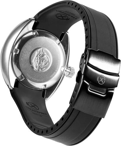 StrapXPro(SBX1A) Watch Band 20mm Rubber Curved End Dive Watch Strap Replacement for Seiko Prospex MM200/ MM200GMT Automatic Diver's watches SPB187, SPB299, SPB381, etc. (Navy Blue with Silver Clasp) in Kuwait