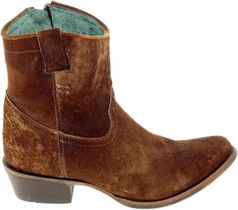 Corral Boots حذاء نسائي كاجوال بمقدمة مستديرة وكعب متوسط ​​للكاحل 2-3 بوصة - بني - مقاس 9.5 B in Kuwait