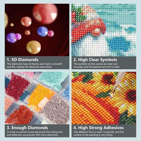 SJUTOUCI Diamond Art Painting Kits for Adults, Gnome Lovers Diamond Art Kits for Beginners, 5D DIY Full Drill Gem Craft for Home Decor Gift 12x12 inch/30x30cm in Kuwait