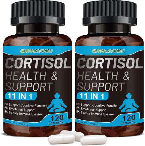 Cortisol Supplements for Women and Men, 11-in-1 Cortisol Manager,Cortisol Reducer with Ashwagandha, Rhodiola, L-Theanine, Hormone Balance, 120 Capsules (60-Day Supply) in Saudi Arabia