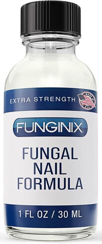 Funginix Toenail Fungus Treatment - أقصى قوة - علاج فطريات الأظافر للأظافر الفطرية - محلول سائل مضاد للفطريات - مصنوع في زجاجة الولايات المتحدة الأمريكية - (قد تختلف التغليف) in Kuwait