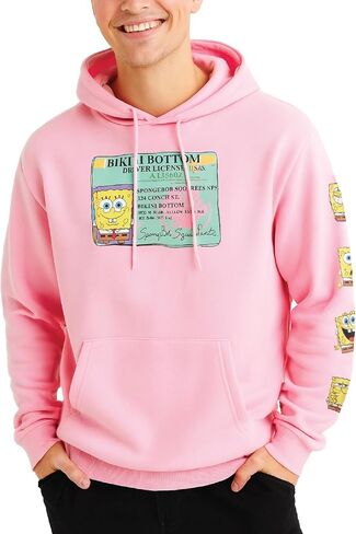Nickelodeon Men's Spongebob و Patrick Fleece Sweetshirt-Hoodie للرجال والنساء للجنسين (الحجم: S-XL) in Saudi Arabia
