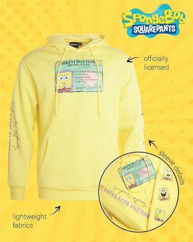 Nickelodeon Men’s SpongeBob and Patrick Fleece Sweatshirt – Men and Women’s Unisex Pullover Hoodie (Size: S-XL) in Saudi Arabia