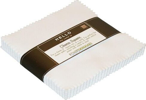 5in Squares Kona Solids White Colorway 42Pcs in Kuwait