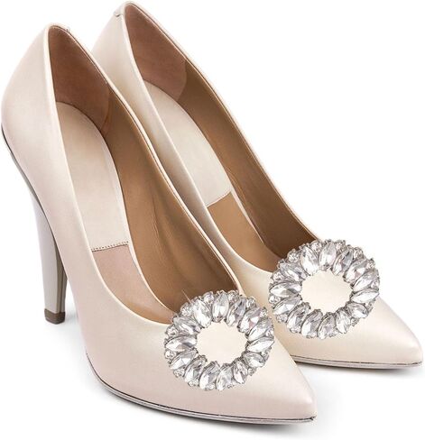 Heliltd 2 Pair Rhinestone Shoe Clips for Women Dress Shoes 2pcs Bow Clips for Shoes 2pcs Square Shoe Clips Classic Detachable Shoe Clips for Bridal Wedding Shoe Charms Decoration in Saudi Arabia
