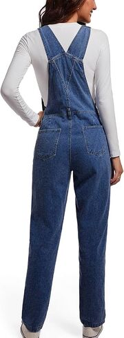 Womens Denim Overalls Jean 90s Retro Dungaree Baggy Ladies Loose Fit Fashion Casual Relaxed Jumpsuit with Pockets in Saudi Arabia