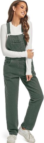 Womens Denim Overalls Jean 90s Retro Dungaree Baggy Ladies Loose Fit Fashion Casual Relaxed Jumpsuit with Pockets in Saudi Arabia