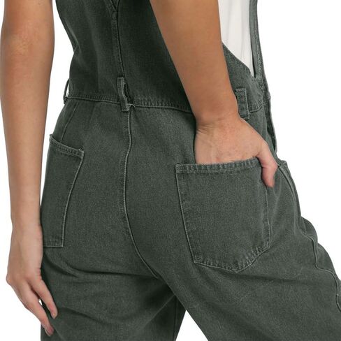 Womens Denim Overalls Jean 90s Retro Dungaree Baggy Ladies Loose Fit Fashion Casual Relaxed Jumpsuit with Pockets in Saudi Arabia