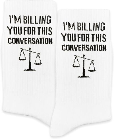‘I"m Billing You for This Conversation’, Gifts for Law School Student, Lawyer Friends, Family, Colleagues, Law Themed, Lawyer Socks, Lawyer Gifts for Birthday, Thanksgiving, Christmas, etc. (114) in Saudi Arabia