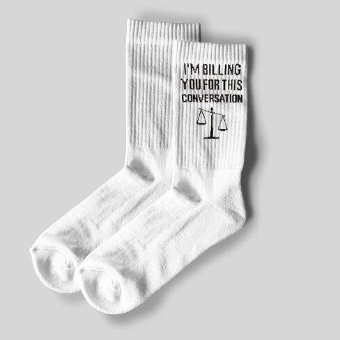 ‘I"m Billing You for This Conversation’, Gifts for Law School Student, Lawyer Friends, Family, Colleagues, Law Themed, Lawyer Socks, Lawyer Gifts for Birthday, Thanksgiving, Christmas, etc. (114) in Saudi Arabia