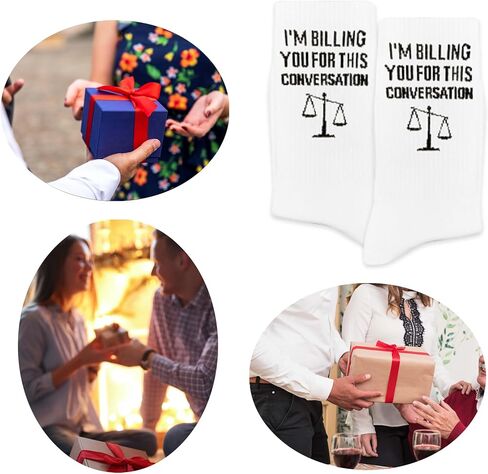 ‘I"m Billing You for This Conversation’, Gifts for Law School Student, Lawyer Friends, Family, Colleagues, Law Themed, Lawyer Socks, Lawyer Gifts for Birthday, Thanksgiving, Christmas, etc. (114) in Saudi Arabia