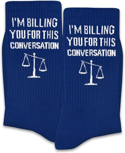 ‘I"m Billing You for This Conversation’, Gifts for Law School Student, Lawyer Friends, Family, Colleagues, Law Themed, Lawyer Socks, Lawyer Gifts for Birthday, Thanksgiving, Christmas, etc. (114) in Saudi Arabia