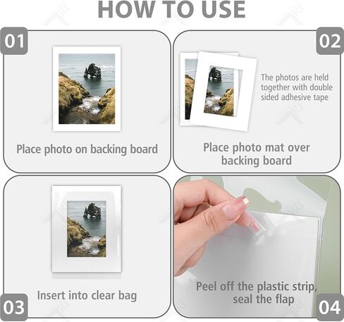 Golden State Art, Pack of 12 8x10 White Picture Mats Mattes with White Core Bevel Cut for 5x7 Photo + Backing + Bags in Kuwait