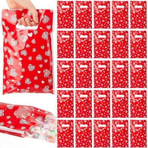 Thenshop 100 Pcs Happy Purim Bags Purim Gift Bags with Handles Purim Treat Bags Snacks Purim Bags Purim Cellophane Bags Goodie Bags Bulk Plastic Merchandise Bags for Purim Party Favors in Kuwait