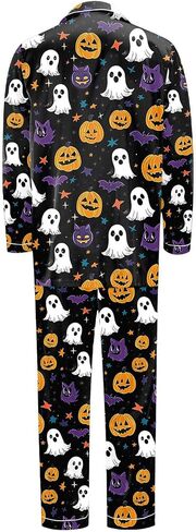 Halloween PJS سراويل نساء مجموعة الحرير ساتان بيجاماس صالة 2 قطعة سقوط الزي لأسفل مطابقة ملابس النوم in Kuwait