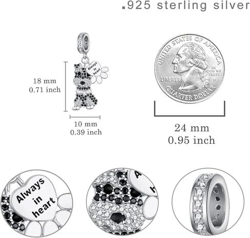 Maltese Charm 925 Sterling Silver Dog Charm Cute Maltese Charms for Bracelets Dog Jewelry Gifts for Women in Saudi Arabia
