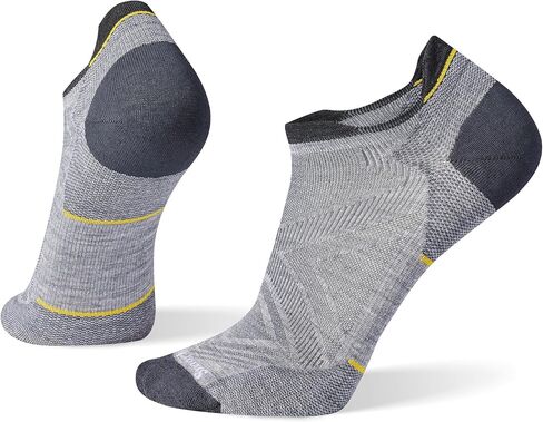SmartWool Run Zero Cushion Scups Low Canle - Socks for Men - Achilles Tab - مناطق الشبكات - Shield Tech Medium Gray LG (حذاء الرجال 9-11.5) بحجم واحد in Kuwait